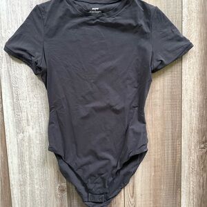 SKIMS Black Short Sleeve Bodysuit